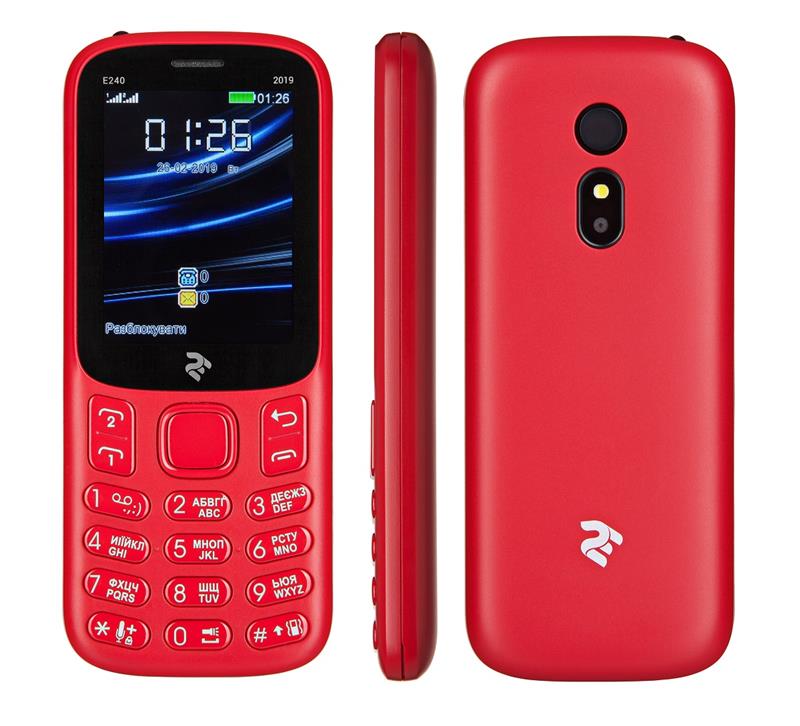 Мобильный телефон 2E E240 2019 DUALSIM Red
