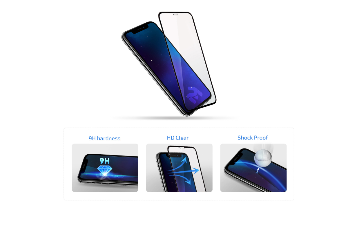 Защитное стекло 2E Samsung Galaxy A9 2018 2.5D Black border FG