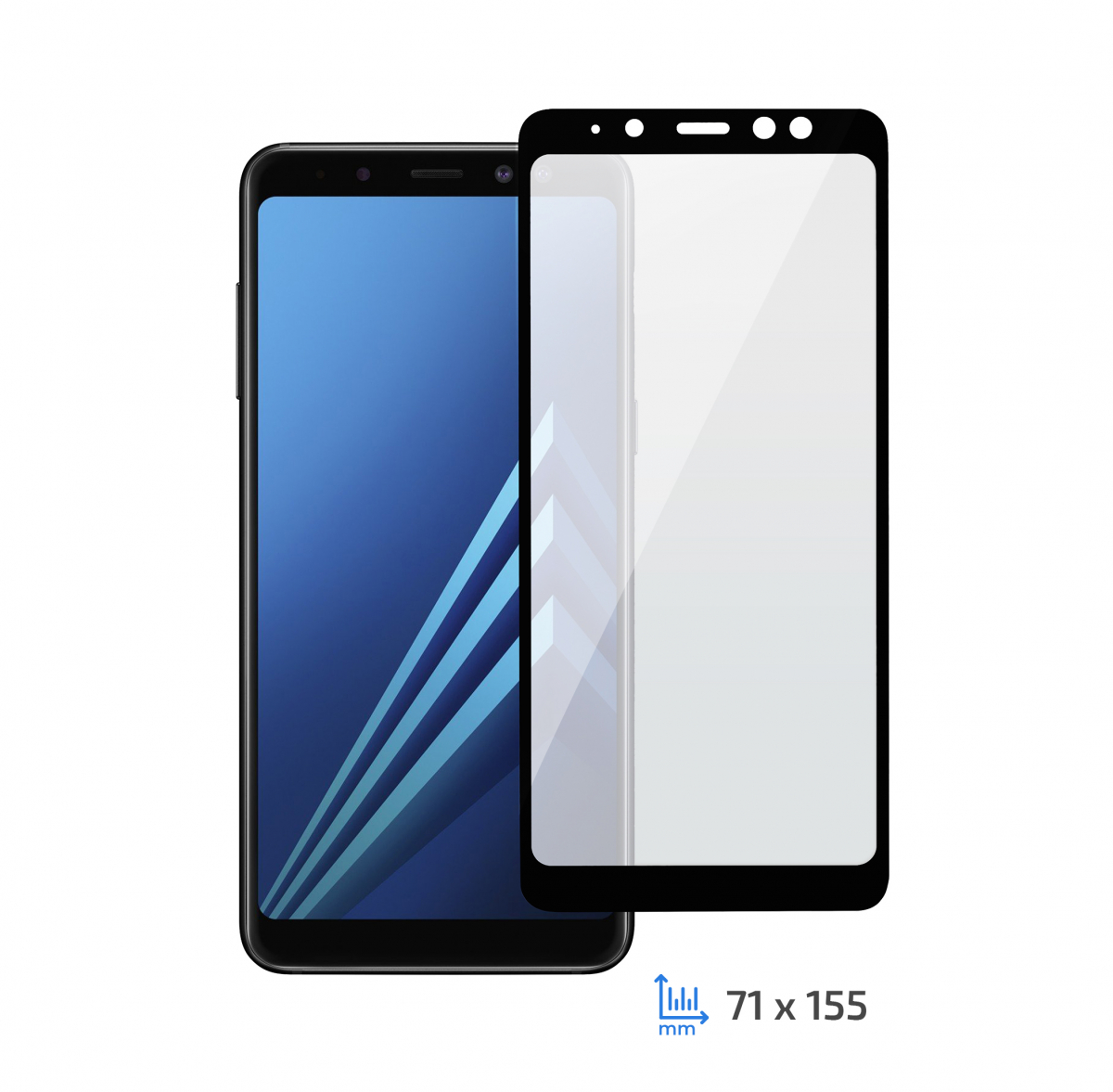 Захисне скло 2E Samsung Galaxy A8 + 2018 black 3D EG
