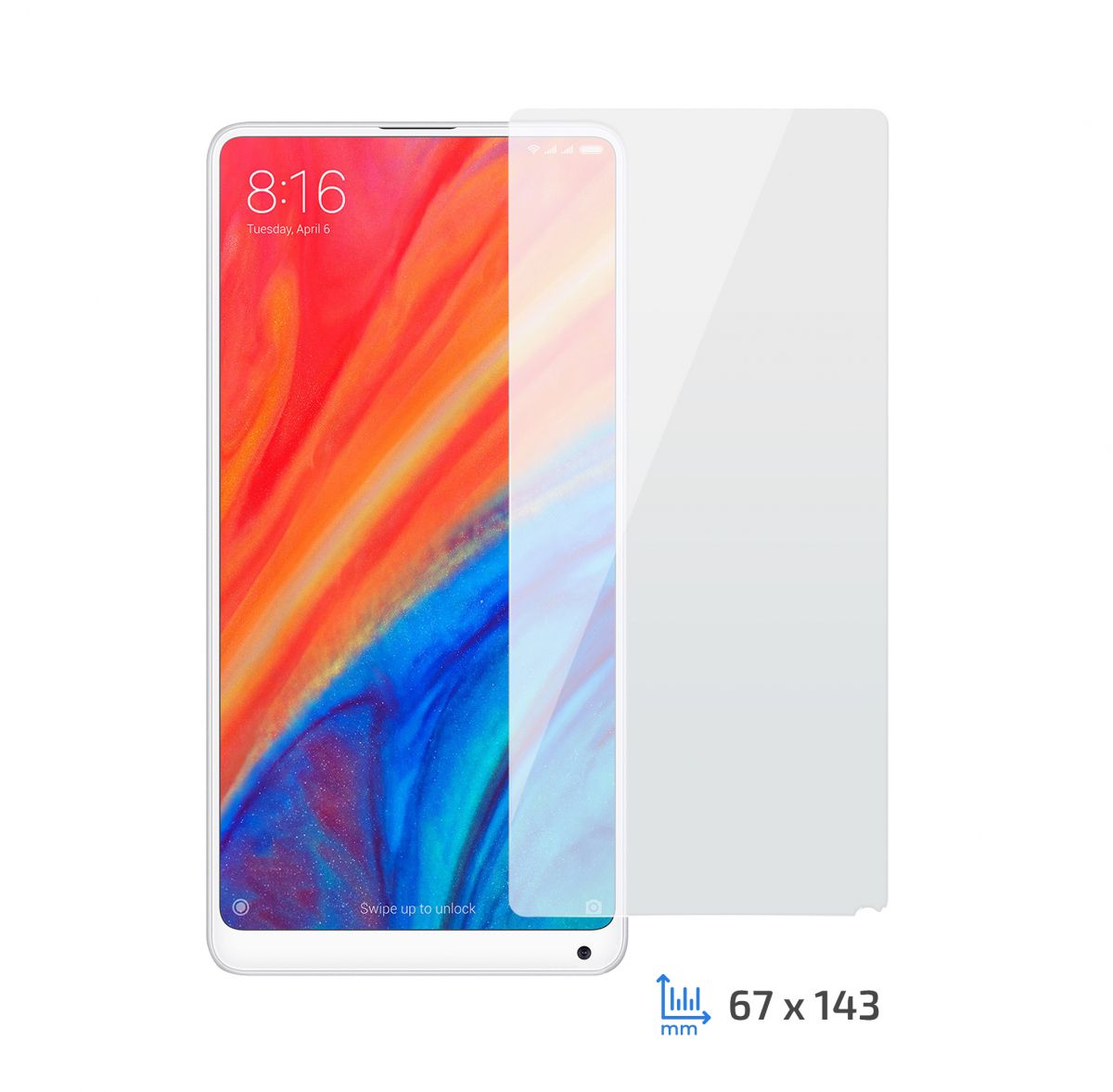 Защитное стекло 2E Xiaomi Mi Mix 2s 2.5D clear