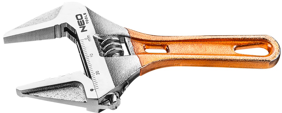 Ключ разводной Neo Tools  короткий 185 мм, рабочий диапазон 0-53 мм
