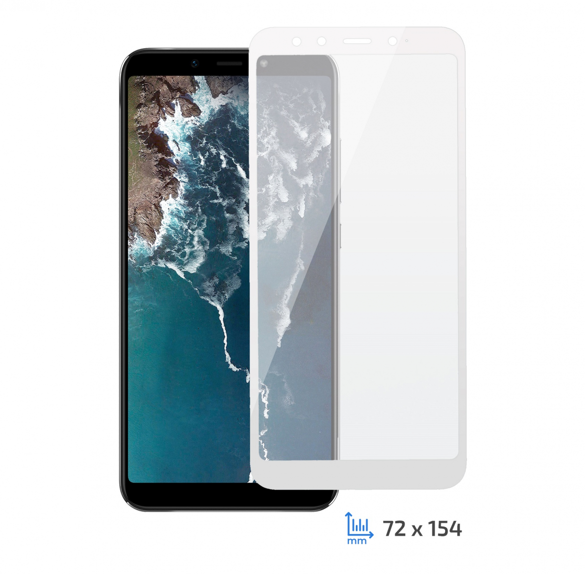 Защитное стекло 2E Xiaomi Mi A2 3D White border FG