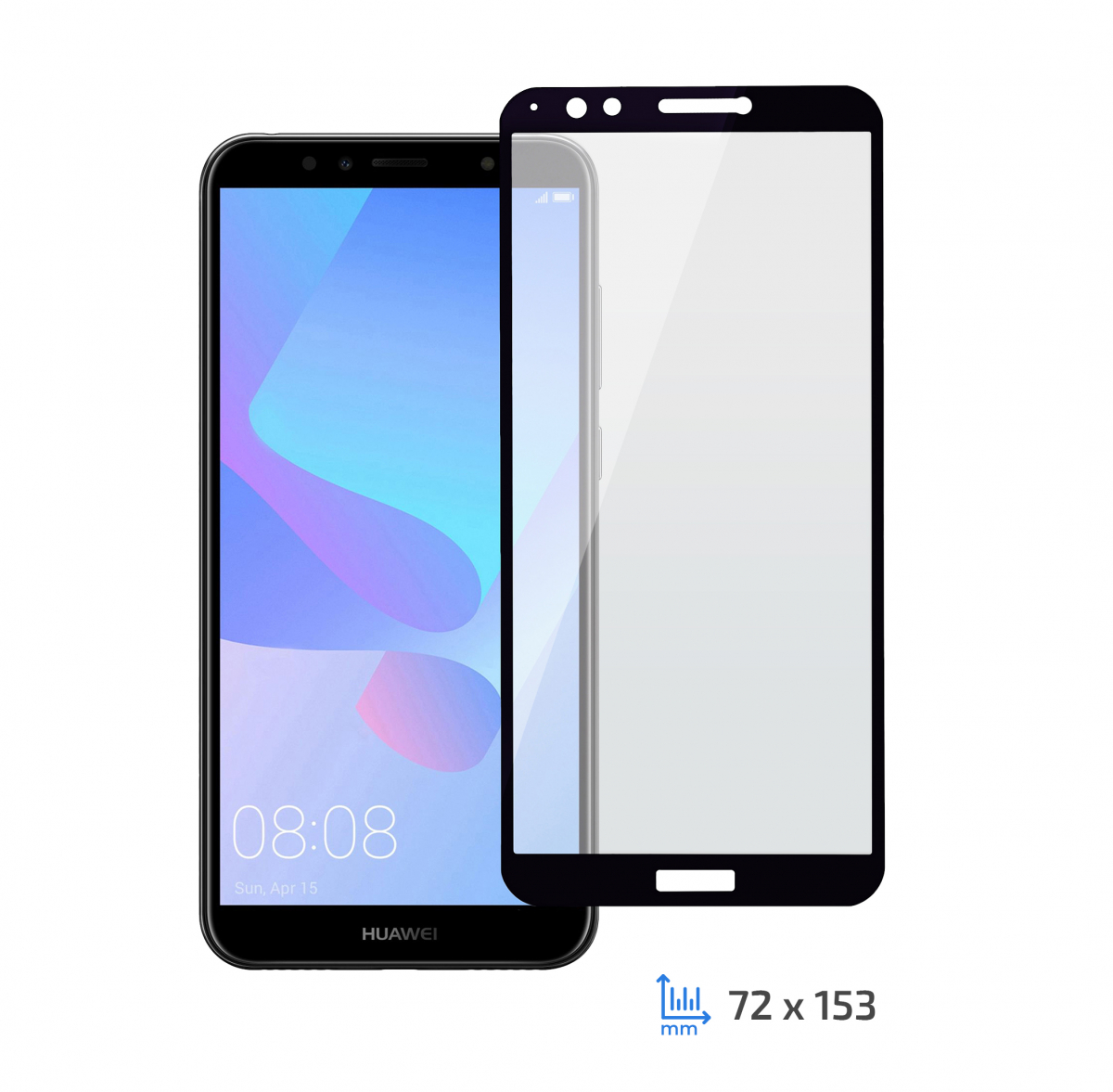Защитное стекло 2E Huawei Y7 Prime 2018 2.5D Black border FG