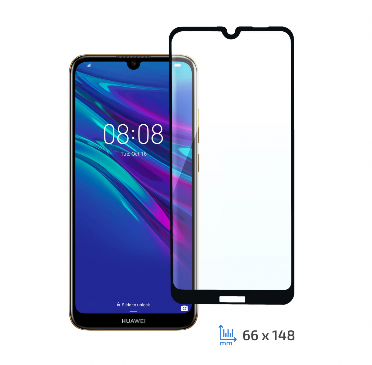 Защитное стекло 2E Basic для Huawei Y6 Pro 2019/Y6 2019/Y6s/Honor Play 8A, 3D FG, Black