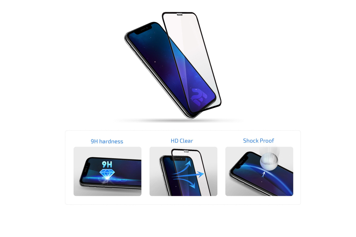 Защитное стекло 2E Basic для Huawei P Smart Z/Y9 Prime (2019), 3D FG, Black