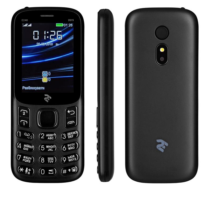 Мобильный телефон 2E E240 2019 DUALSIM Black