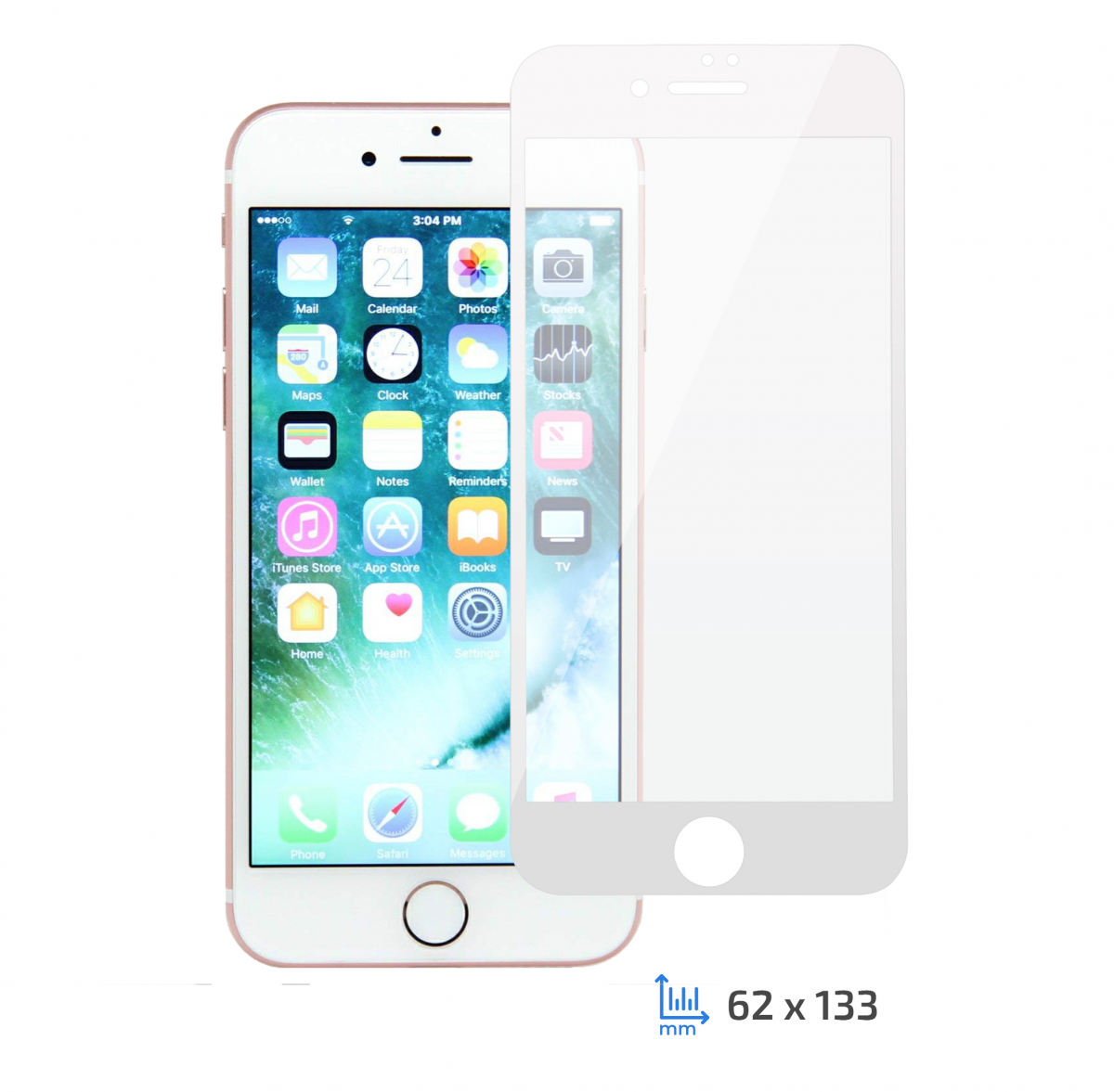 Защитное стекло 2E iPhone 7/8/ 3D white border FG