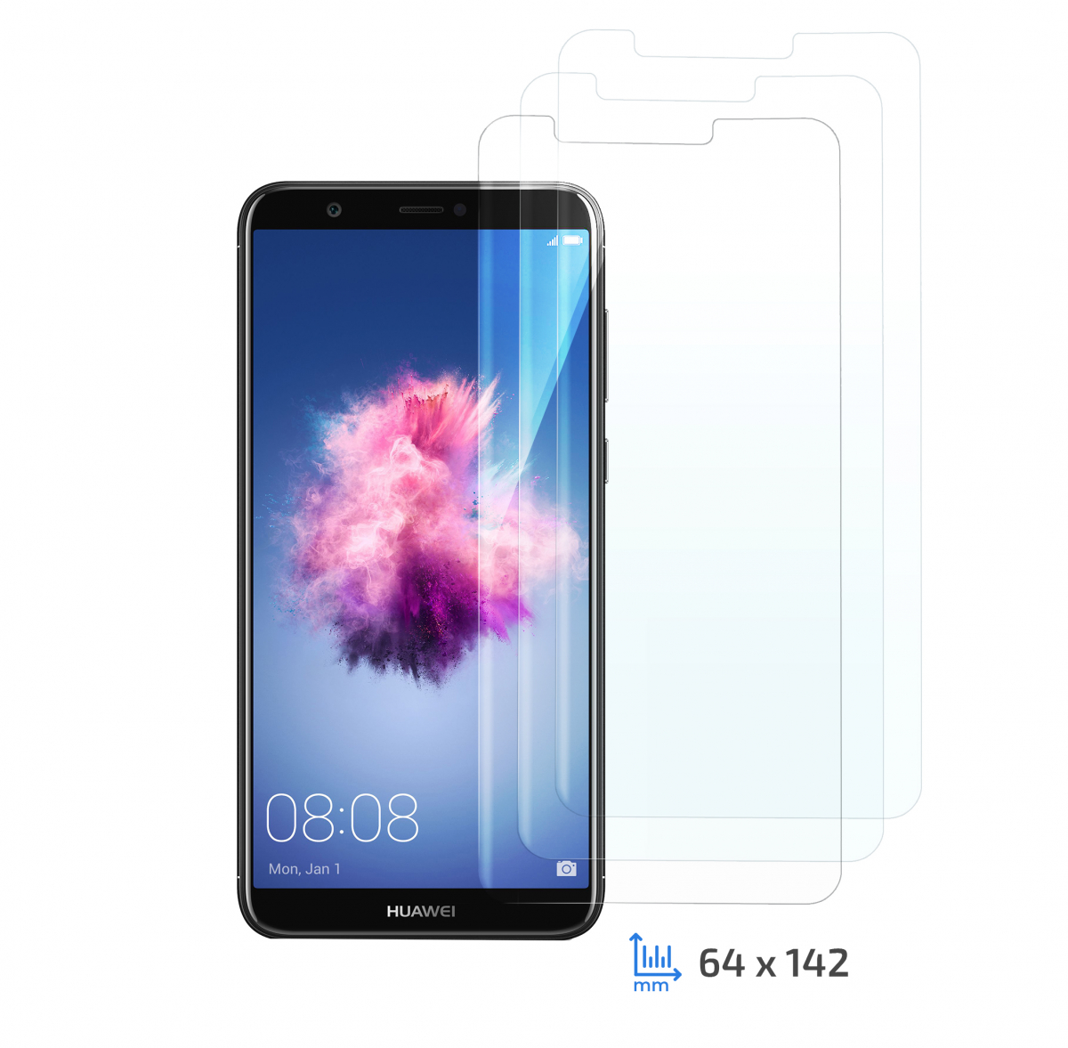 Комплект 3 в 1 защитные стекла 2E для Huawei P Smart, 2.5D, Clear