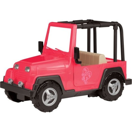 Транспорт для кукол  Розовый джип с черной рамкой BD37277Z Our Generation