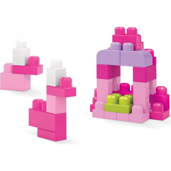 Конструктор рожевий у мішку (60 дет.) Mega Bloks