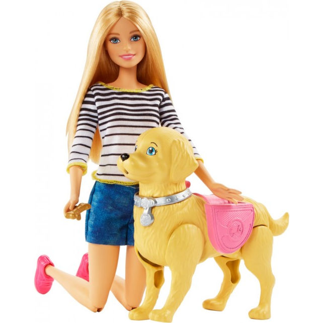 Набор Barbie Прогулка с щенком