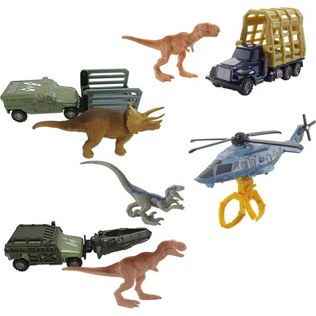 Машинка-транспортер з фігуркою динозавра з фільму Світ Юрського періоду 2 в ас.(8)