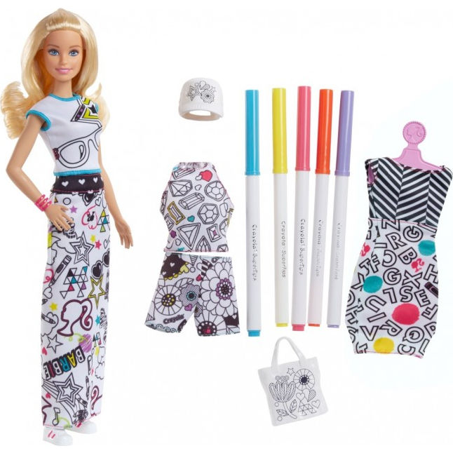 Набор Barbie x Crayola Разукрашка одежды